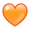 Orange Heart emoji on Emojidex